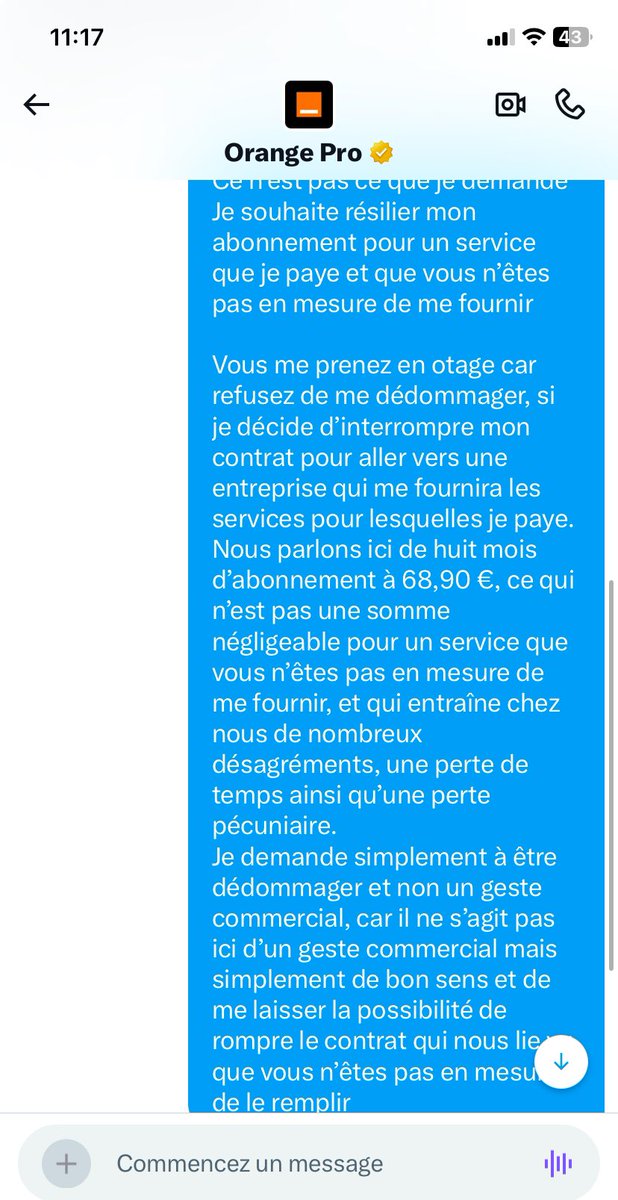 KhadyD's tweet photo. @OrangePro Continuons ici vu que vous ne donnez pas suite dès qu’il s’agit d’échange privés https://t.co/scS8o9WSav