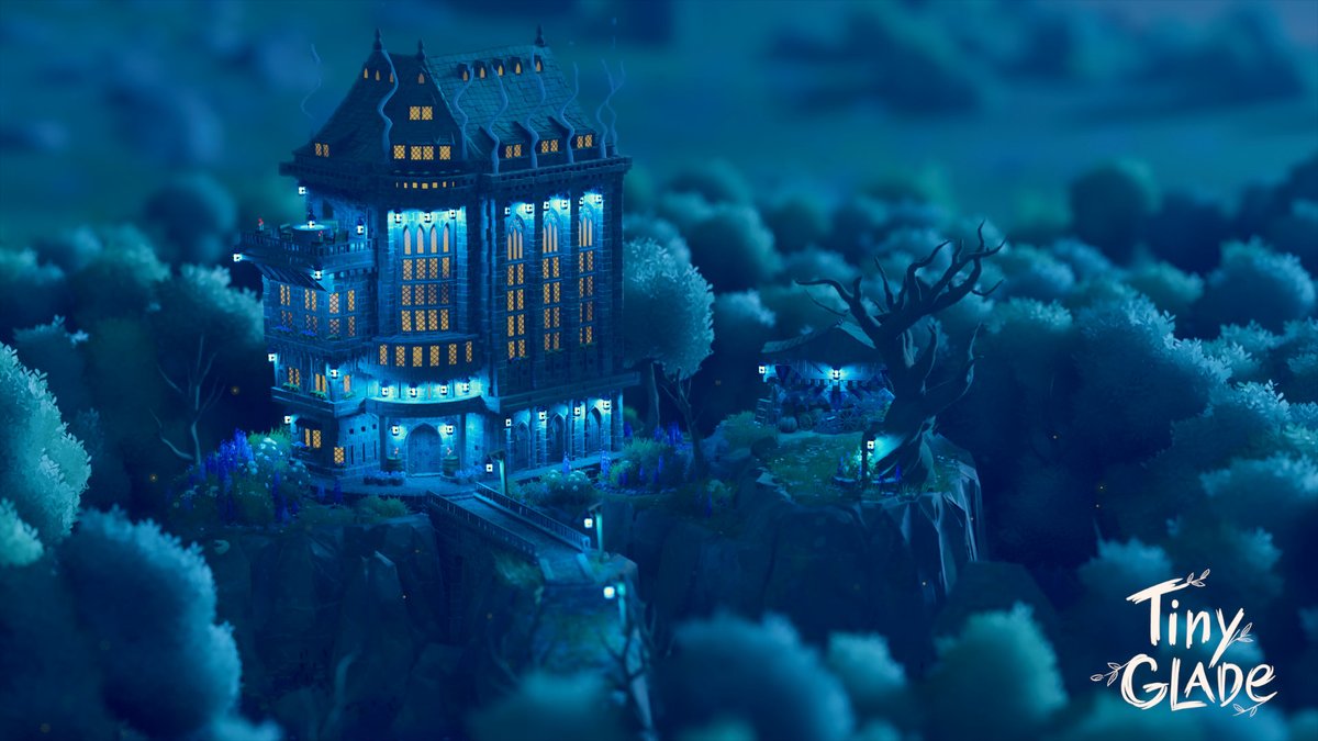 Shaadowbear's tweet photo. Daily Theme: Vampire Hotel (cozy version)
#TinyGlade
#TinyDaily https://t.co/kX15Kus5bE