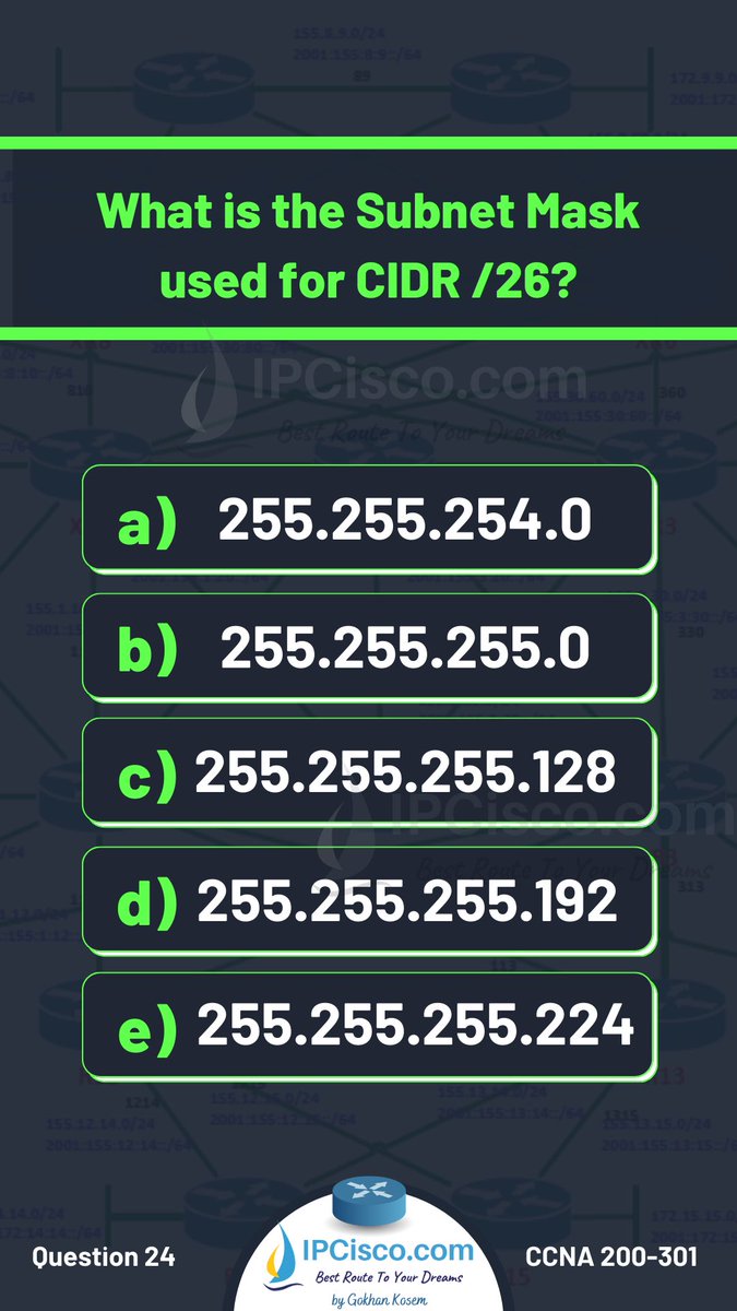 ip_cisco's tweet image. Daily Networking Challenge!  | IPCisco
.
Please Like &amp;amp; Retweet..:)
.
#ccna #subnetting