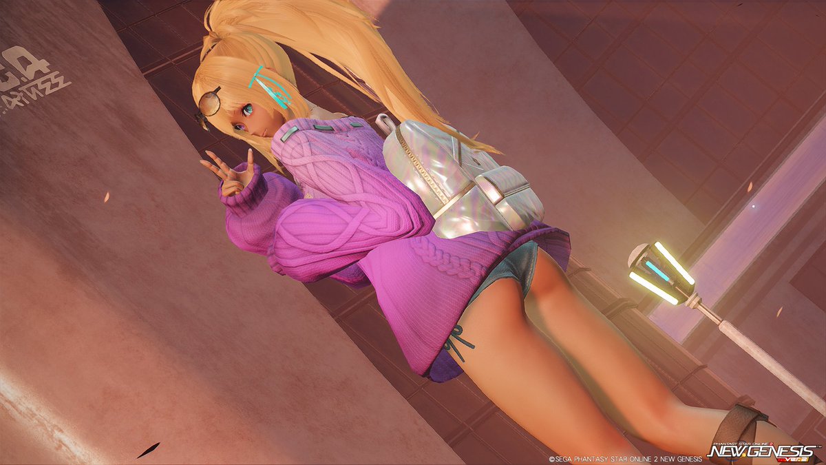 出来心で安藤のギャル化してみた！
意外と似合う気がする...？
#PSO2NGS