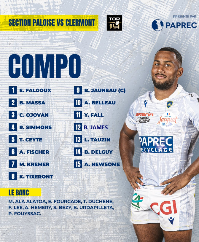 Broked_Jms's tweet image. #SPASM 
Très content de la compo (on va croiser les doigts pour que Falgoux puisse faire 80 min sans pépins)

Le retour de FALL avec France 7 !
Tauzin au poste où je le préfère, associé à la continuité en 12
Pas de recrutement en 8,  parce que... TIX arrive à son poste👀