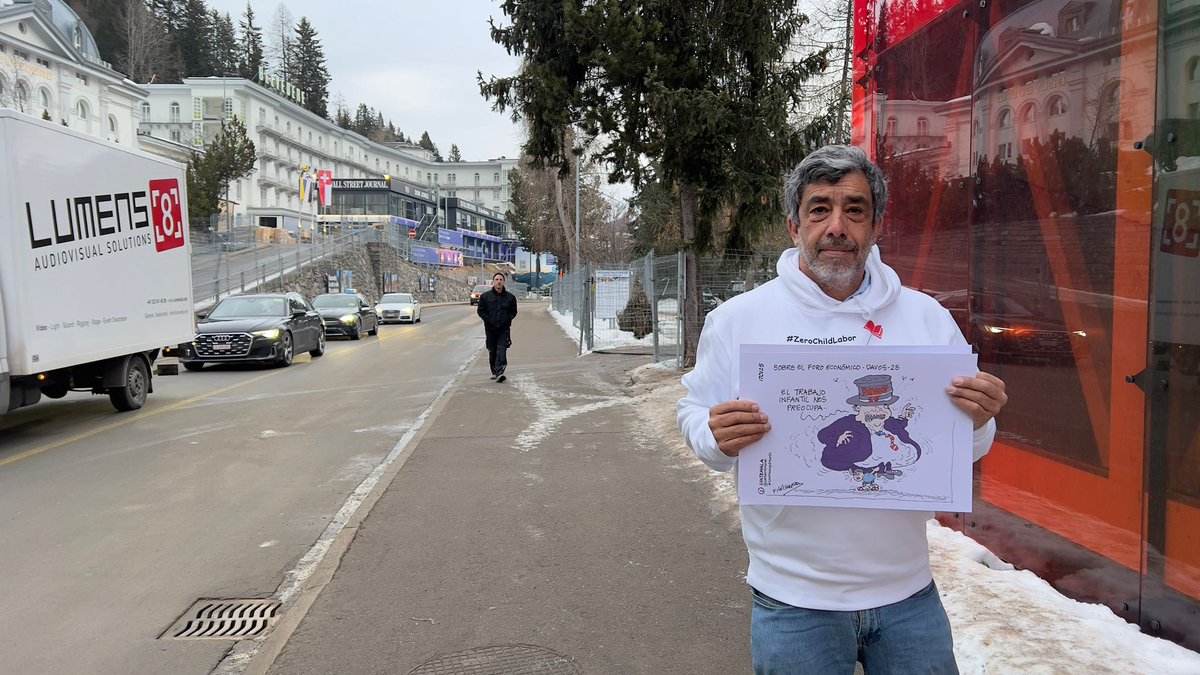 Expreso mi más sincero agradecimiento a Filochofo <a href="/JosMChacn2/">Filóchofo</a> por haber creado una poderosa ilustración para <a href="/Cartoons4Change/">Cartoons For Change</a> protestando contra <a href="/wef/">World Economic Forum</a> @davos porque explotan a decenas de millones de niños pobres para reducir costos e incrementar beneficios. #CeroTrabajoInfantil