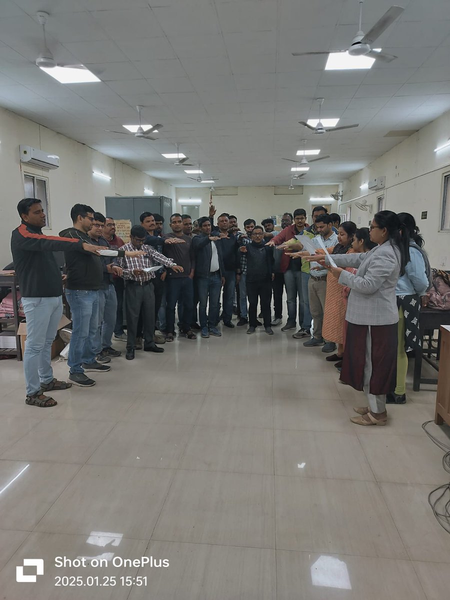 Observation and taking pledge on National Voter Day at DO FCI PD Kolkata today