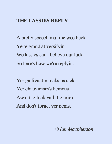 _IanMacpherson's tweet photo. For Burns Day. My favourite Burns poem.     

And he didn't write it.     

I did. https://t.co/25z4O7ZAzw