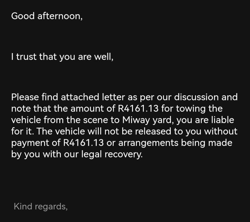 LesegoMaphari's tweet photo. Im disappointment with rejection of my recent claim with #MiWayinsurance The premium was not deducted from my account, I provided statement to prove there was money in my account and despite that they still state there was no money due to error on their system.
 #hellopeter https://t.co/vsPSOizqtI