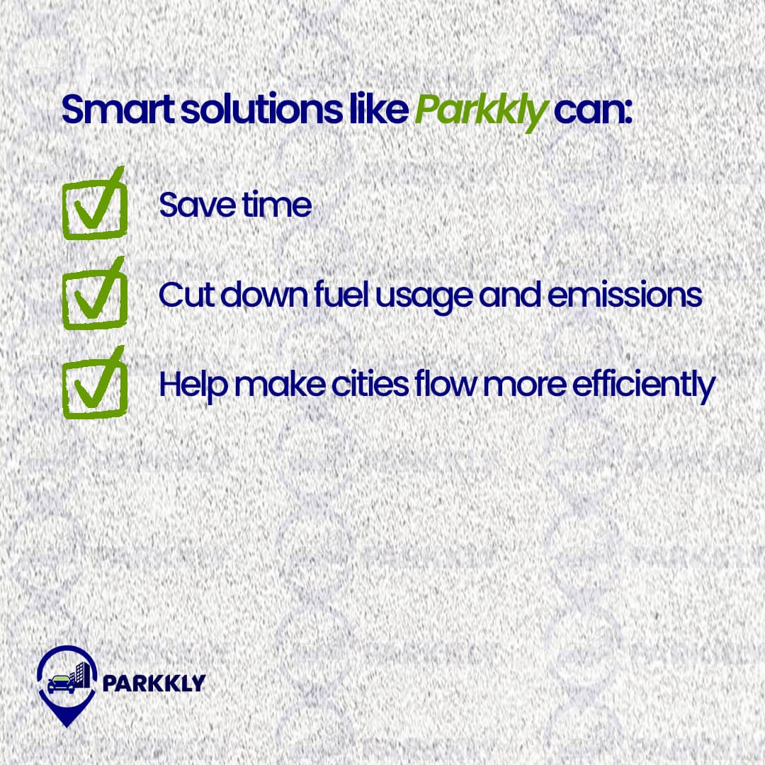 Did you know that 30% of urban traffic is caused by drivers searching for parking spots?  
That’s why smart parking solutions like Parkkly are game changers.

What’s your biggest parking challenge? 

#SmartParking #UrbanMobility #FunFact #SustainableLiving #Parkkly"