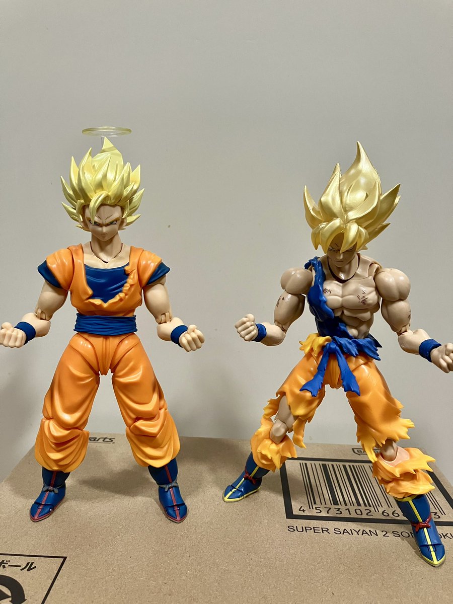 ドラゴンボール超サイヤ人 ベジットゴジータ改造リペイントフィギュア 2体セット ドラゴンボール超サイヤ人 ベジットゴジータ改造リペイント