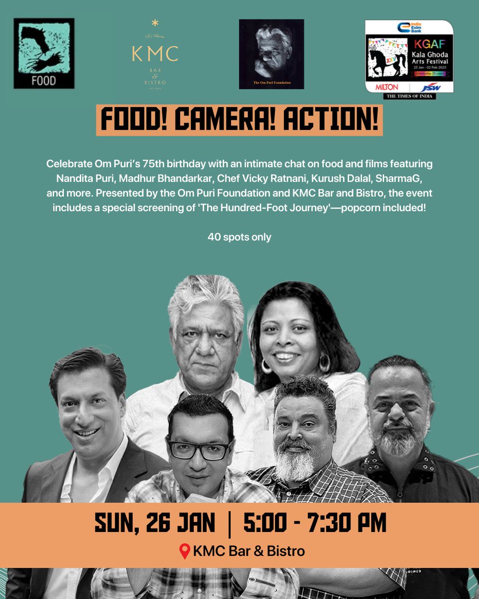 kgafest's tweet image. Enjoy a special screening of The Hundred-Foot Journey (yes, with popcorn!) in a warm, intimate setting.

Only 40 spots available—this is one for the heart and senses! 

#KalaGhodaArtsFestival #KGAFXXV #kgaf