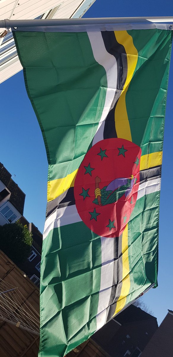 Today's flag comes from Dominica the island of team Esprit...🇩🇲🇩🇲🇩🇲🇩🇲