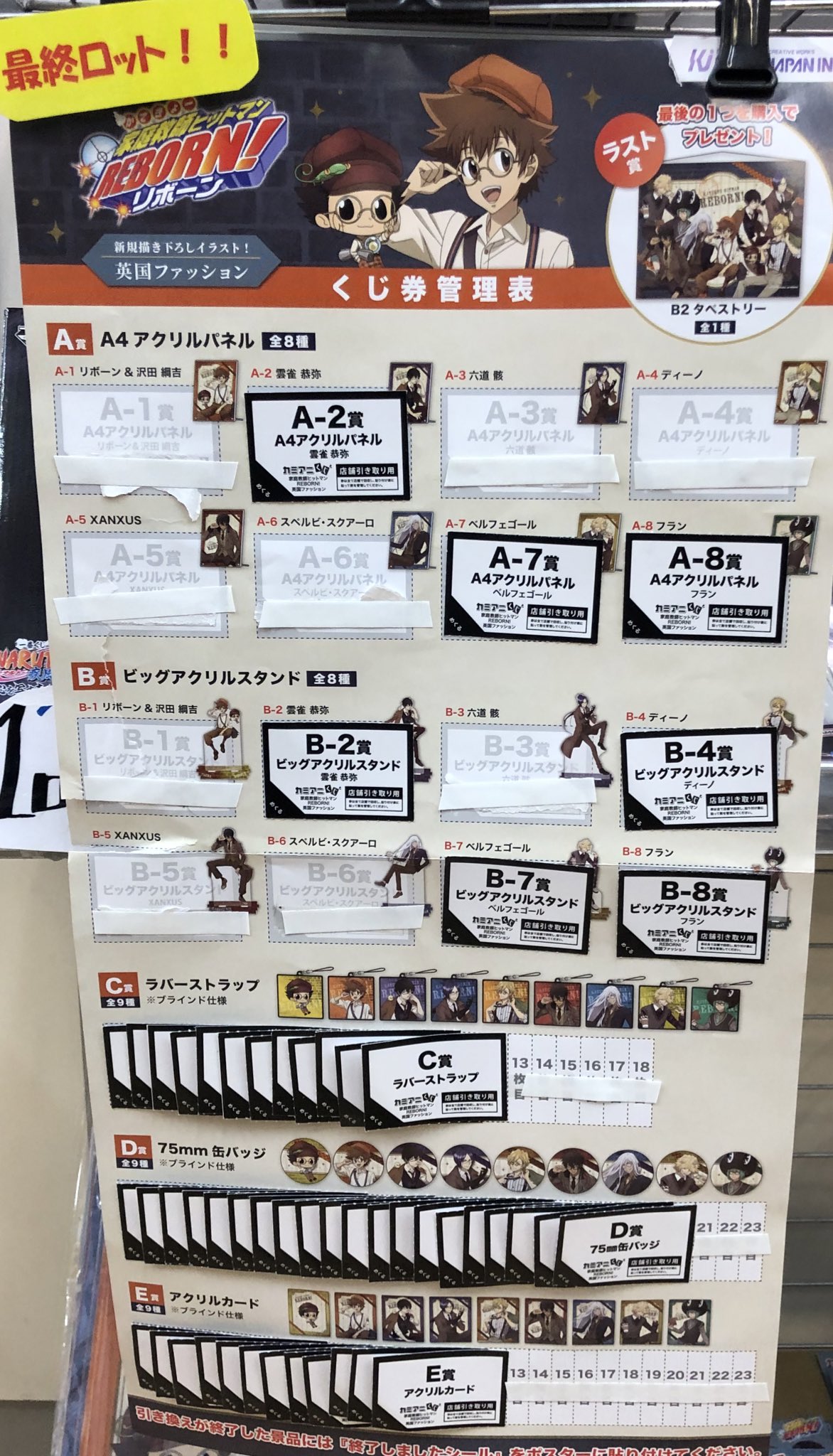 新品】家庭教師ヒットマンREBORN!カミアニくじ1 ロット