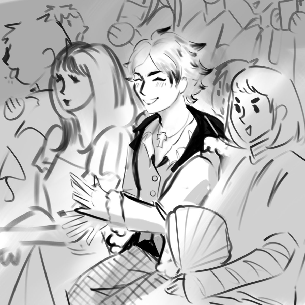y0xxxchi's tweet photo. #stzwweek25 Día 6 / college au 
Reon está en el equipo de su uni y a Semi le gusta ir a sus partidos
omg mi primer garabato d este ship :·3 #reonsemi https://t.co/OWXt923qwC