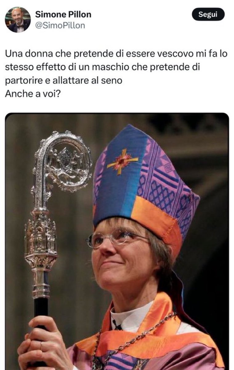 PiramideRossa's tweet photo. L’ #ignoranza, l’ #arroganza e la #stupidità di #Pillon serve a far apparire #Salvini come un #colto e #intelligente.
Tranquillizzatelo…la donna vescovo è di un’altra fede religiosa…non è cattolica.
St’ #omofobo del cazzo !!! https://t.co/CTy1Ne2Ylw