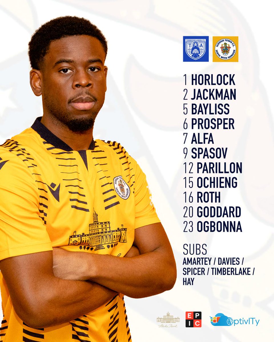 The Rebels side locked in to face <a href="/tonbridgeangels/">Tonbridge Angels</a> ⚽️

Two changes from Tuesday's home draw are made to the starting XI: Dan Roth and Ody Alfa replace Scott Davies and Francis Amartey. ✅

#OneSlough