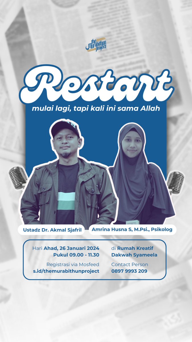 malakmalakmal's tweet photo. Ahad besok di Rumah Kreatifitas Dakwah Syameela bersama #TheMurabithunProject, ya! Jangan lupa daftar dulu ke https://t.co/qwVo9KIJZ2 https://t.co/vii29wTEof