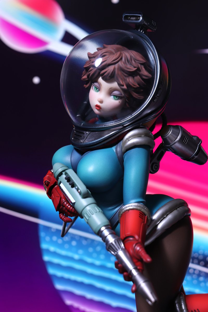 YOKKI_munchkin_'s tweet photo. オリジナルフィギュア新作です。 
『Katie Moon’s　Space Attack!』
 久々にケイティ・ムーン作りました！
2/9WFで展示・ガレージキット販売します。 よろしくお願いします！
#ワンフェス2025冬 #ワンフェス2025w #WF2025冬 https://t.co/PfcNnqf1af