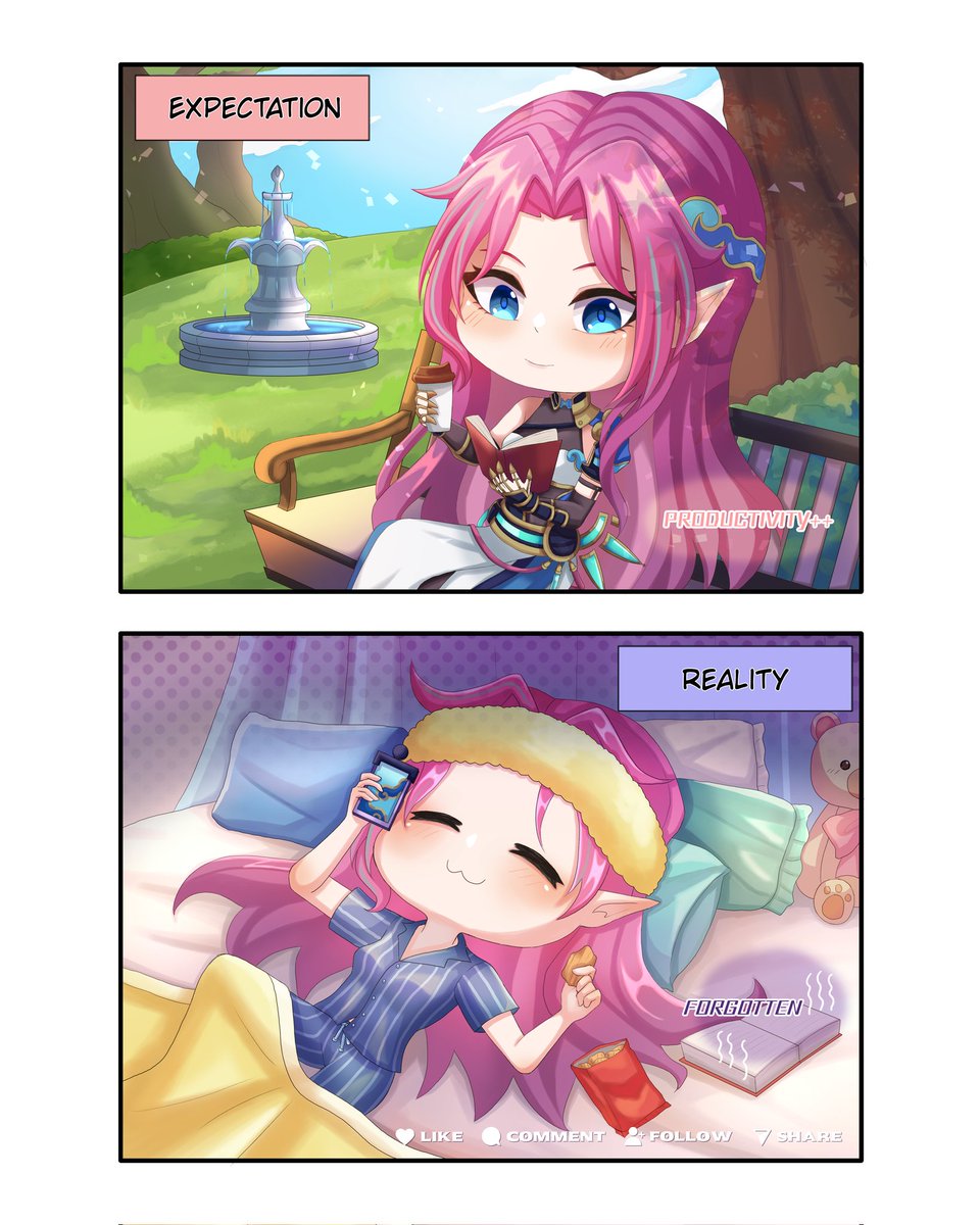 Looks like the queen of battlefield, Lily Everhild also need time to do nothing~ ☺️