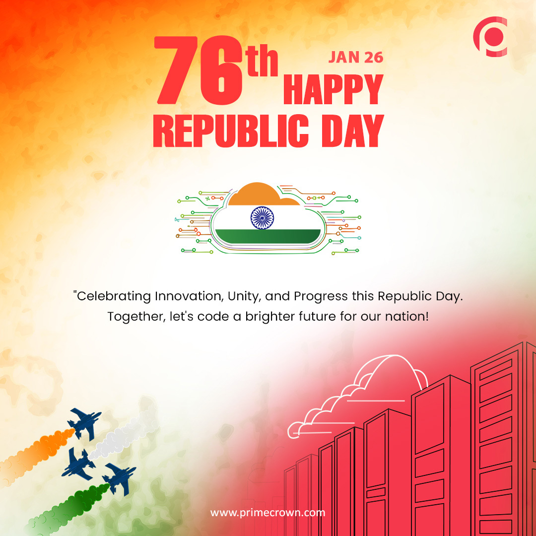 PrimecrownCorp's tweet photo. Let’s take a moment to reflect on the Republic Day sacrifices of our heroes and work towards a stronger, united India.

#republicday #76threpublicday #solidarity #independence #primecrown #technology #kerala #india #unitedindia #infoparks #infoparkkochi #nation #proudindian https://t.co/toTHU6WJel