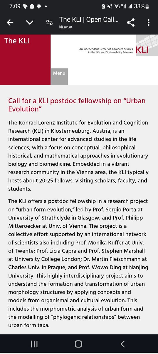 KLIAustria's tweet photo. 📢🌟Dear all, here is a postdoc fellowship call from KLI on "Urban Evolution". For details, please visit:  https://t.co/pDs22D9MeS https://t.co/j7YIwiELwL