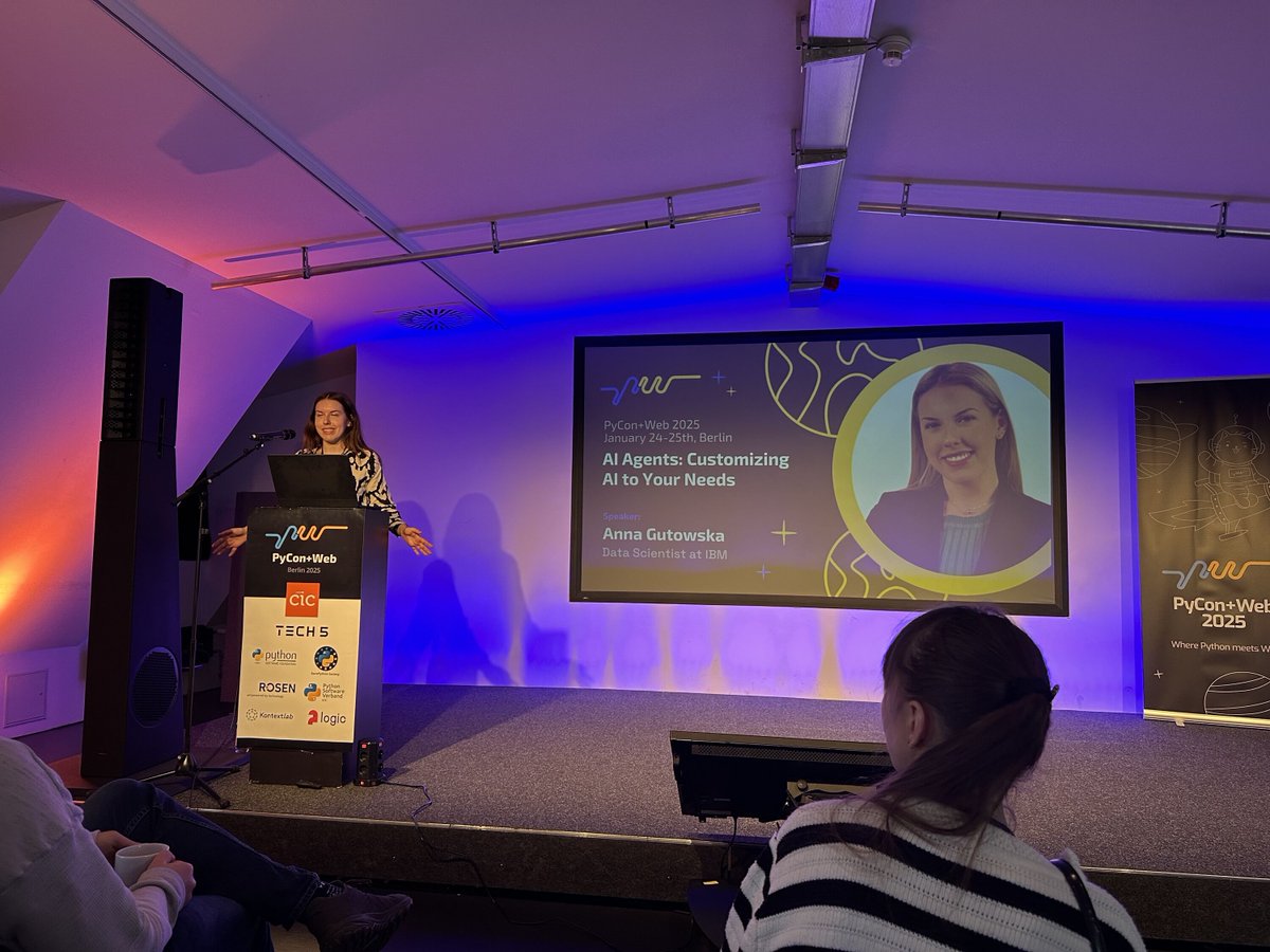 cheukting_ho's tweet image. Happy to see more women in #AI - Anna Gutowska is taking about AI agent at #PyConWeb25