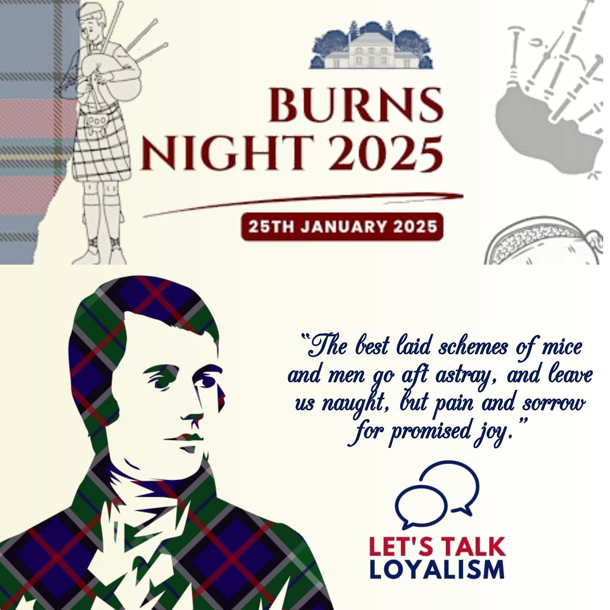 Happy Burns Night to you all!

Today we celebrate the strong ties between Scotland and Ulster and the shared Ulster-Scots heritage that runs through so many of our communities.