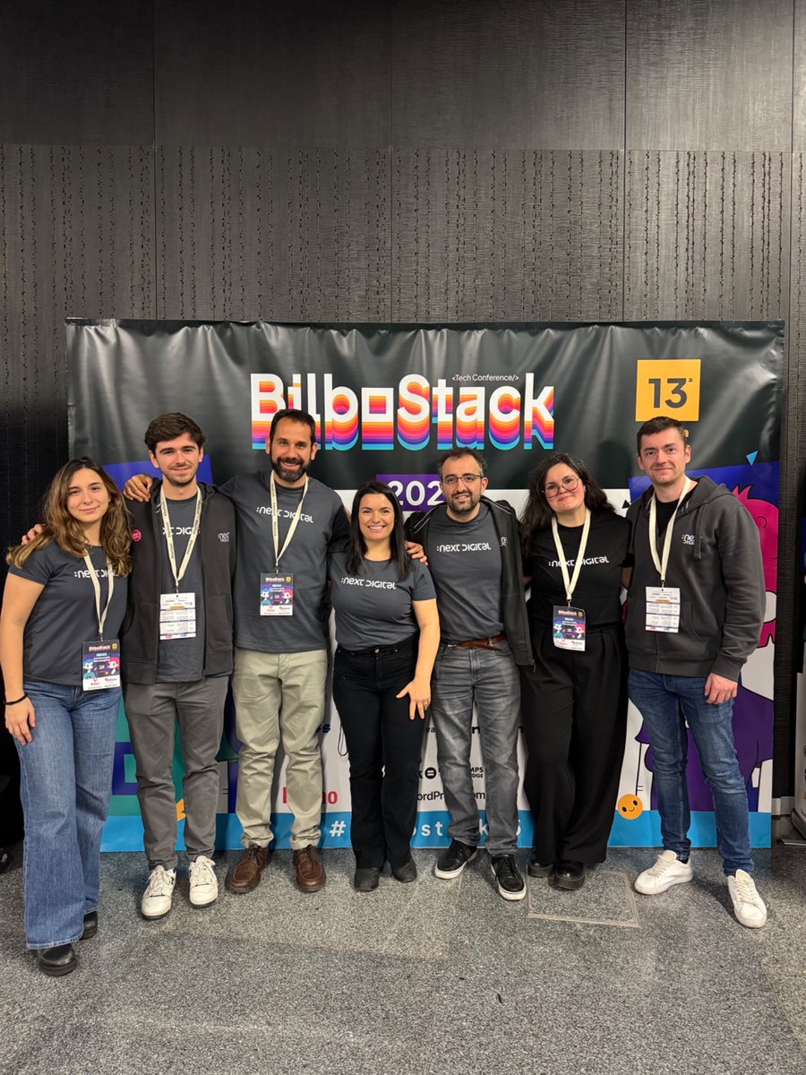nextdigitalhub's tweet image. ¡Equipo nexter en @BilboStack! 
Hemos venido a aprender, a llevarnos ideas y a conectar. ¡Si nos ves, salúdanos! 😇
#bilbostack25