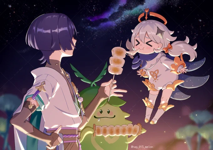 #原神 放浪者とパイモンのコンビが好き 