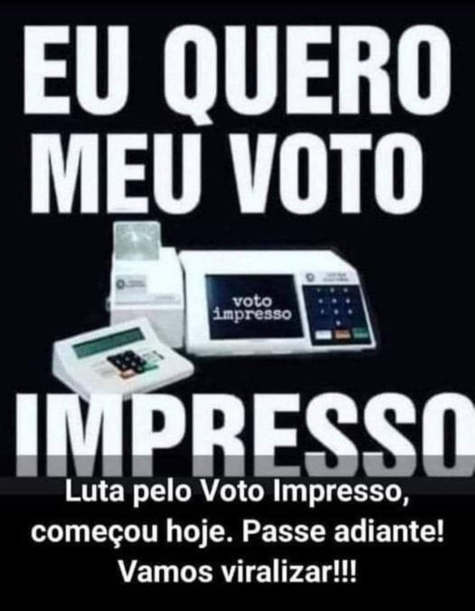 nelsonpaffi's tweet photo. VOTO IMPRESSO significa uma derrota brutal ao 5TF.
Aliás, está escrito na Constituição Federal. https://t.co/d3z4fS2THs