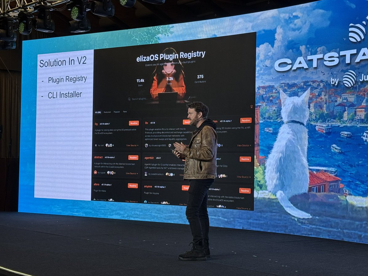 JupiterExchange's tweet image. .@shawmakesmagic from @ai16zdao reviews eliza v2 at catstanbul

open source ai is coming live