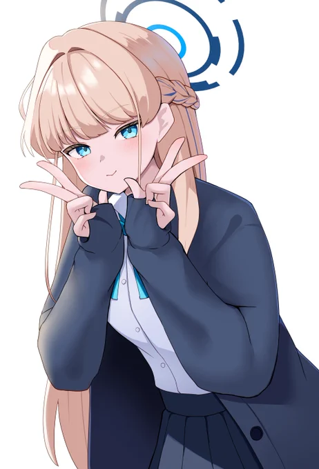 制服トキの萌え袖がとても可愛い #ブルアカ