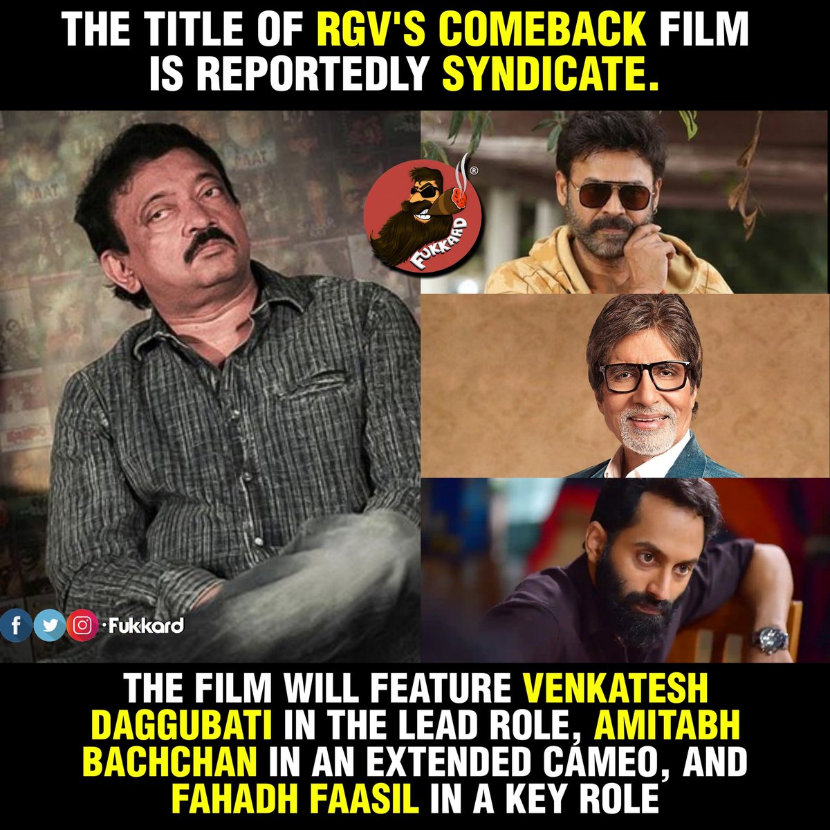 FukkardMemes's tweet image. #RGV&apos;s #Syndicate. #Venkatesh #AmitabhBachchan #FaFa