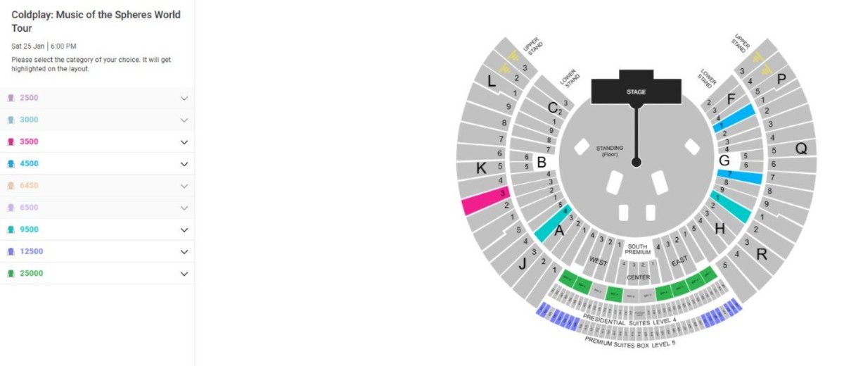 amit3d's tweet image. 20 hours left for coldplay concert and still tickets for various prices were available(for 25th). Ahmedabad

This pic was taken midnight on 25th