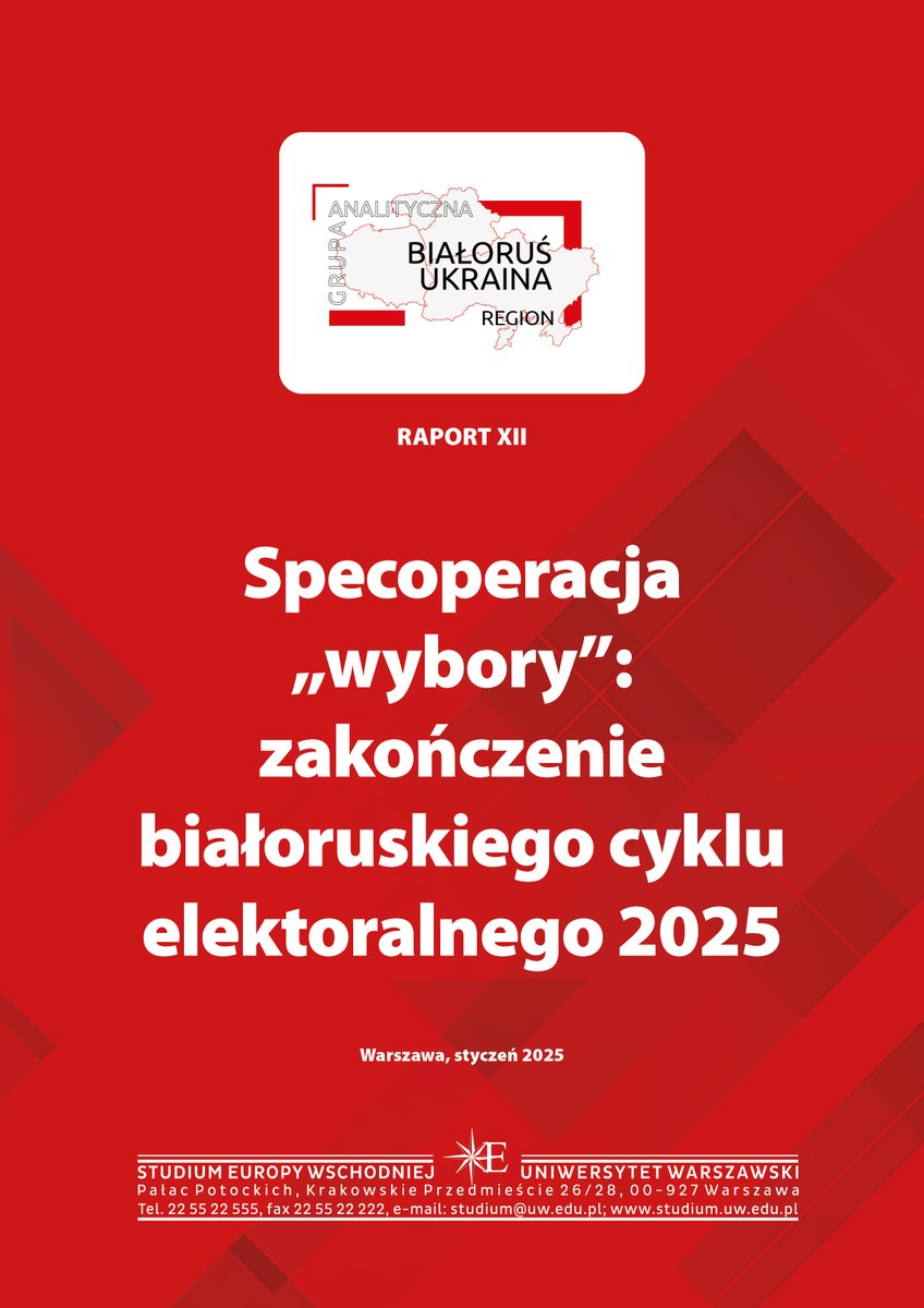 maxim_rust's tweet photo. "Specoperacja  „wybory”: zakończenie białoruskiego cyklu elektoralnego 2025" - w  wigilię święta pt. "wybory" publikujemy najnowszy raport  naszej @SEW_UW  grupy @by_ua_studium . Nie tylko politycznie i propagandowo, ale gospodarczo i kulturowo też. Więcej w środku. Link w kom. https://t.co/Kuw4T8f7ki