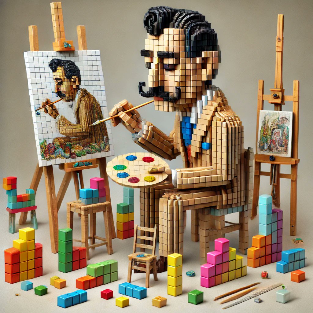 gameflankninja's tweet image. Some see blocks, others see art. Welcome to Pentix’s creative mode. ✨🖌️ #ThinkOutsideTheBlocks