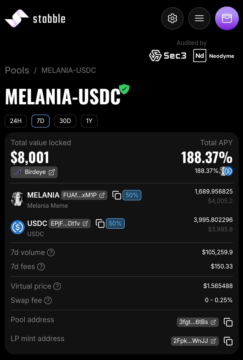 Make memecoins great again!

Feel the freedom—$TRUMP and $MELANIA weighted pools are now live on stabble. 

TRUMP-USDC: bit.ly/3PQnx5U

MELANIA-USDC: bit.ly/3WsBFGk