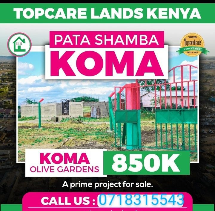 RealBecca254's tweet photo. Land is the foundation of wealth—start growing yours today! 
Secure your plot at Koma Olive Gardens and invest in your future.
📞 Call 0718315543 now to begin your journey.
#Topcaredelivers #landinvestment #OliveGardens #Topcarelandskenya https://t.co/Sr6lSESk2I