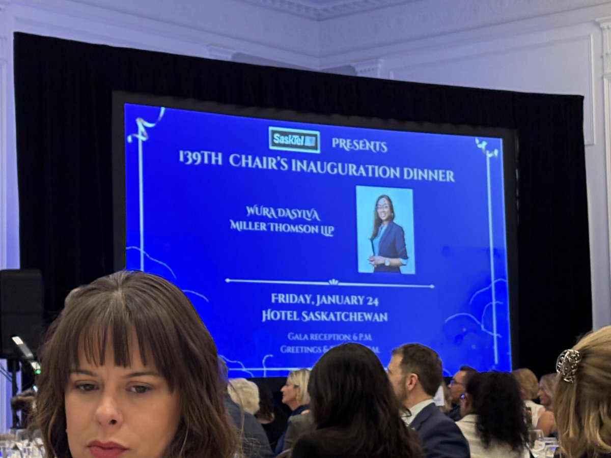 Kodiak_Property's tweet image. Last night we attended the 139th @ReginaChamber Chair’s Inauguration Dinner honouring incoming Chair Wura Dasylva. New CEO @MikeTate_12 made his debut as well. Great evening. 

The Den’s very own @Babs2019 sits on the Board of Directors of this prestigious organization. 👍