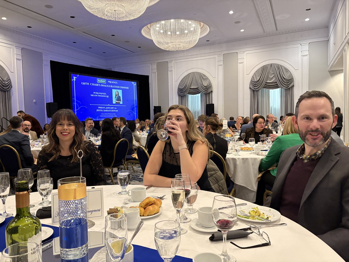 Kodiak_Property's tweet image. Last night we attended the 139th @ReginaChamber Chair’s Inauguration Dinner honouring incoming Chair Wura Dasylva. New CEO @MikeTate_12 made his debut as well. Great evening. 

The Den’s very own @Babs2019 sits on the Board of Directors of this prestigious organization. 👍