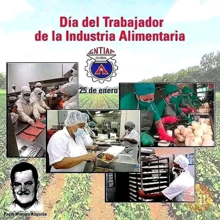 Muchas felicidades a los trabajadores del sector de la Alimentaria en su día. En especial a los de #Mayabeque
#CubaVencerá 
#DeZurdaTeam_