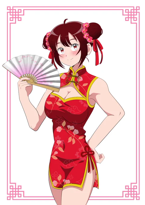 オリジナルでチャイナドレスの女の子を描きました。ドレスの色はいろいろ考えましたがやはり赤が一番ですね。この作品はフリー素材を使用してます。ちなみに漫画も描いてます。読んでくれたら嬉しいです。(^-^) #イラスト #オリジナルイラスト 