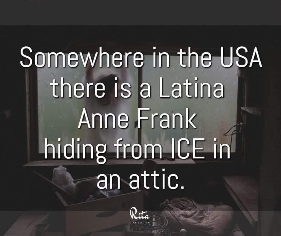 goRubenRuben's tweet photo. Oralè Resisters
Do you know what happened
To the holocaust’s Anne Frank? She died in a Nazi concentration camp.
#AnneFrank #SaveBrownBabies #ICEHunters #ConventrationCamps #Holocaust #USDemocracy https://t.co/YuxRMKHdrH
