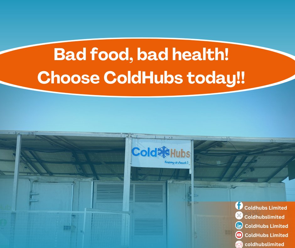 Coldhubslimited's tweet image. Improperly stored or spoiled food can cause health issues such as foodborne illnesses, malnutrition, and weakened immunity. Choose ColdHubs to ensure fresh food and promote good health.

#coldhubs #coldstorage #goodhealth #healthyfood #freshproduce #viral #viralpost2025シ