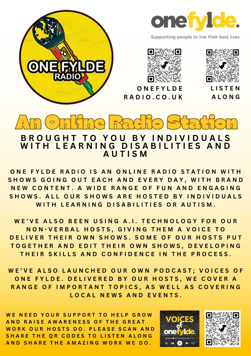 NigeKS's tweet photo. https://t.co/EyHL4Zo6fL
I try to post as little about work as I can, but 5 of our shows have been syndicated.

We're growing, but need to raise awareness of just how capable people with Learning Difficulties and/or Autism are. Please give it a listen and share to spread the word! https://t.co/lMpWc0Obaf