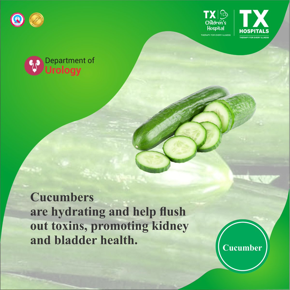 txhospitals's tweet photo. 🥒 Stay Hydrated, Stay Healthy!
Cucumbers are nature’s hydration boosters! They help flush out toxins and promote kidney and bladder health. Add this refreshing superfood to your daily diet! 💧✨
#txhospitals #KidneyHealth #BladderCare #HydrationMatters #HealthyLiving https://t.co/7y2g6izdIY