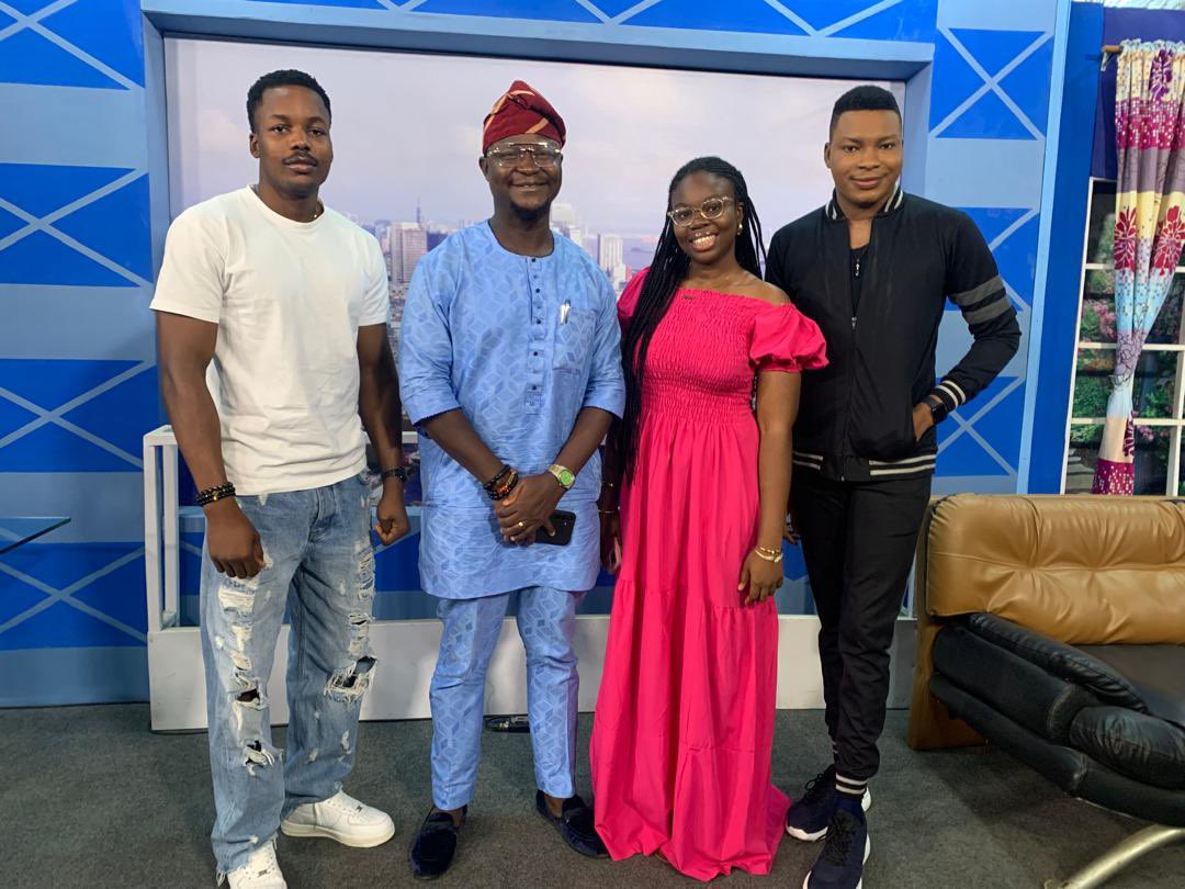 HadjiKwame's tweet photo. Amazing guys Bababunmi @bababunmiagbeb1 Kayinsola @kanyin_aa and AdadayoThank you so much for having me today at the Lagos Television. 
Lets keep the youth development and advancement discussion open and burning.
Hadji kwame Ahmed https://t.co/rcQxIgDqz5