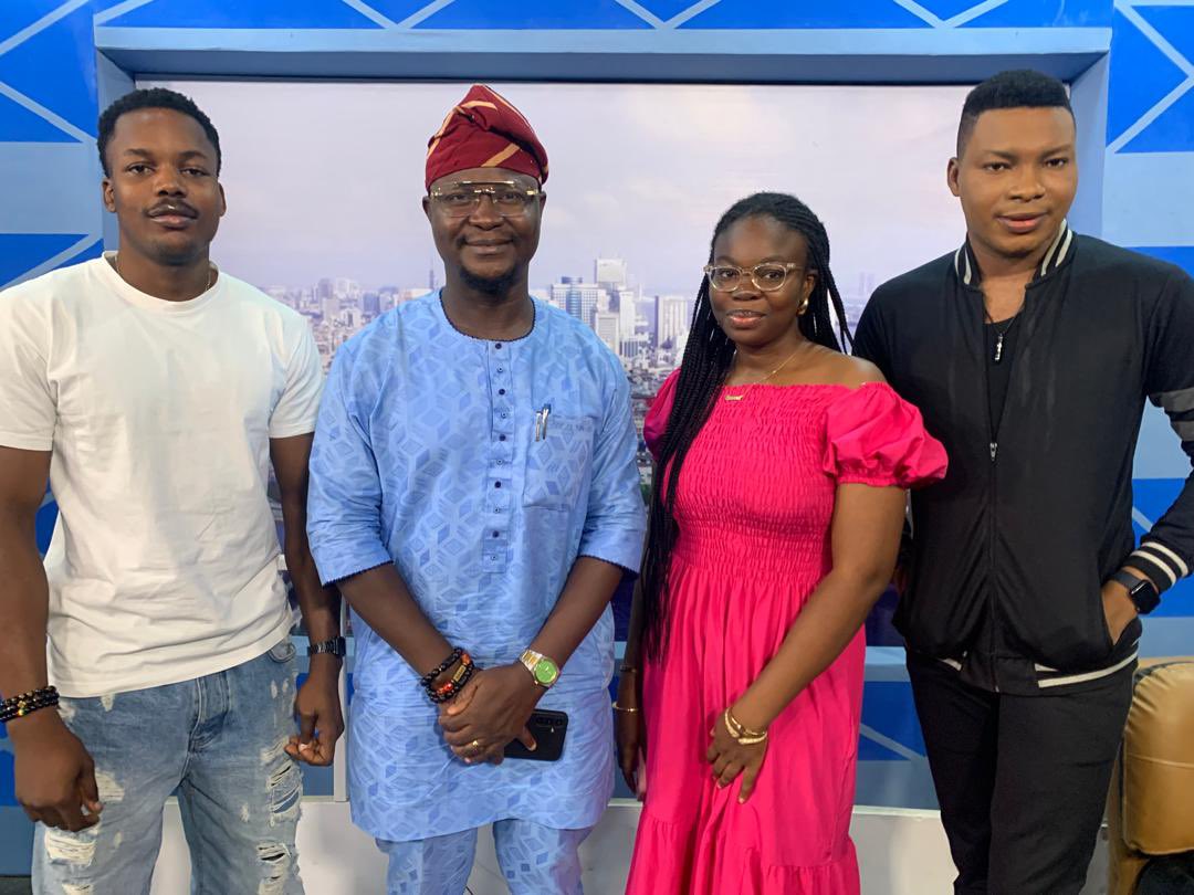 HadjiKwame's tweet photo. Amazing guys Bababunmi @bababunmiagbeb1 Kayinsola @kanyin_aa and AdadayoThank you so much for having me today at the Lagos Television. 
Lets keep the youth development and advancement discussion open and burning.
Hadji kwame Ahmed https://t.co/rcQxIgDqz5