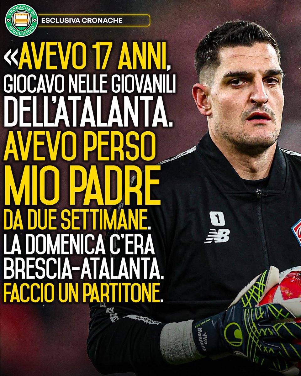 CronacheTweet's tweet photo. Vito Mannone oggi ha 36 anni e gioca nel Lille, dopo mille esperienze in giro per l’Europa (e una anche negli USA). Nella nostra intervista ci ha raccontato di quando a 17 anni, nel giro di pochi giorni, gli sia cambiata la vita e la carriera.

🎙️intervista a cura di @CosimoBartoloni 

#cronachedispogliatoio #mannone 

(1/10)