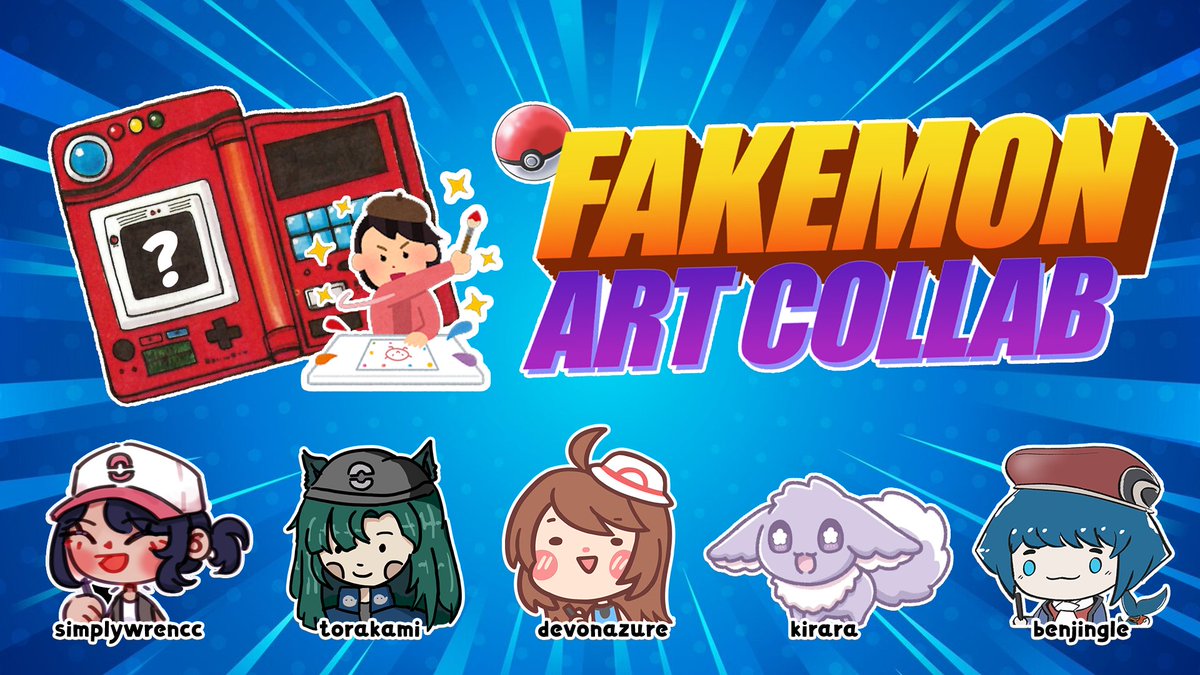 Who's that fakemon??

Will have a collab stream to make our own pokemon and the evolutions! :D with <a href="/benjingle_/">benjingle鯊魚</a>
<a href="/devonazureee/">devonazure🧋CF22 pickup orders only K-18</a> <a href="/LilianaKirara/">Kirara @Doujima L40 | Comifuro 22 K-18 | AFACSF</a> <a href="/2torakami/">Torakami</a> <3

Stay tuned on 9 PM (UTC+7) !