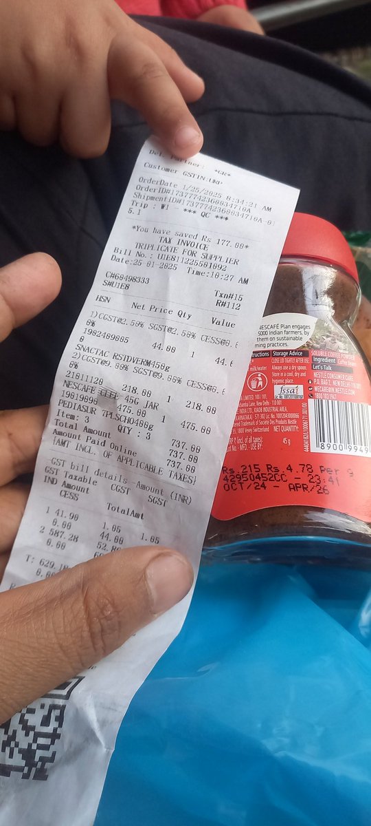 Umesh Yadav (@umy_35) on Twitter photo Dear <a href="/JioMart_Support/">JioMart Support</a> <a href="/JioMart/">JioMart</a> , MRP- 215 & Product delivered at Rs 218
So does this comes under theft or robbery & label ripped off.
Free ka maal chipka rahe ho kya <a href="/jagograhakjago/">Consumer Affairs</a> <a href="/MIB_India/">Ministry of Information and Broadcasting</a> <a href="/OrganicConsumer/">Organic Consumers Association</a> <a href="/ConsumerReports/">Consumer Reports</a> <a href="/JioCare/">JioCare</a> <a href="/JioNews/">JioNews</a> <a href="/JioChat/">JioChat</a> Dear <a href="/JioMart_Support/">JioMart Support</a> <a href="/JioMart/">JioMart</a> , MRP- 215 & Product delivered at Rs 218
So does this comes under theft or robbery & label ripped off.
Free ka maal chipka rahe ho kya <a href="/jagograhakjago/">Consumer Affairs</a> <a href="/MIB_India/">Ministry of Information and Broadcasting</a> <a href="/OrganicConsumer/">Organic Consumers Association</a> <a href="/ConsumerReports/">Consumer Reports</a> <a href="/JioCare/">JioCare</a> <a href="/JioNews/">JioNews</a> <a href="/JioChat/">JioChat</a>