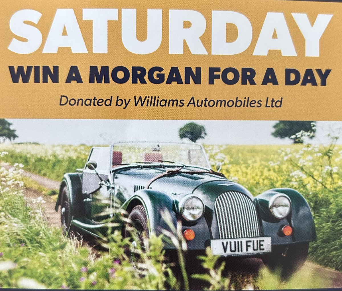 Breaking News !…..
Make sure you get a programme when you attend <a href="/BathMotorFest/">Bath Motor Festival</a> next June….
There’s a chance to win a Morgan for a day on the Saturday &amp; a Porsche Driving Experience on the Sunday !…..
Watch this space for when the tickets go on  Sale….