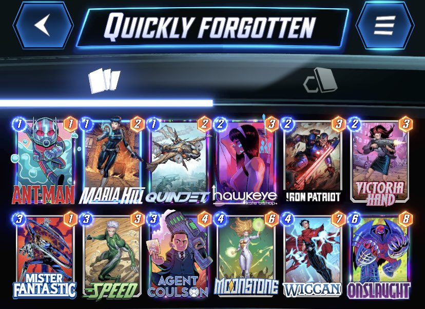 With everyone jumping on the discard bandwagon and no Enchantress/junk in around, moonstone really shines. Generally goes higher than discard and enough random cards to be competitive in Conquest. <a href="/SnapDecks/">SnapDecks</a> <a href="/MARVELSNAP/">MARVEL SNAP</a>